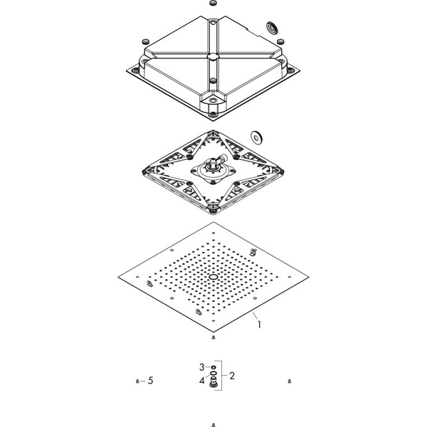 Верхний душ скрытого монтажа Hansgrohe Raindance Е 1 jet 26252000 хром