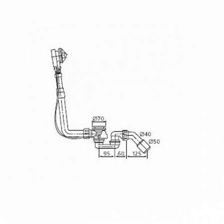 Слив/перелив с наливом для ванн Ideal Standard K7812AA
