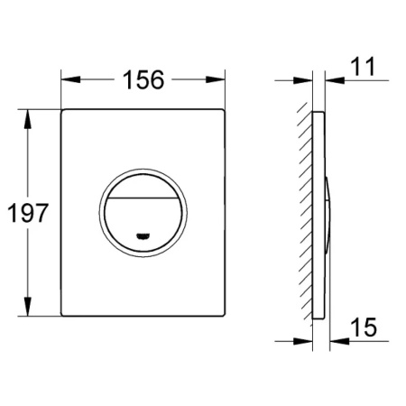 Клавиша смыва Grohe Nova Cosmopolitan 38765KF0 (черный матовый)