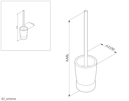 Стойка с туалетной щеткой Am.Pm Sensation A3033200