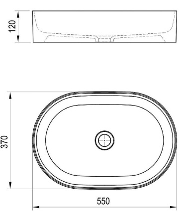 Раковина накладная Ravak Ceramic O Slim 55 XJX01155001