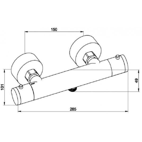 Смеситель для душа Kaiser Thermo термостатический 18344,  хром