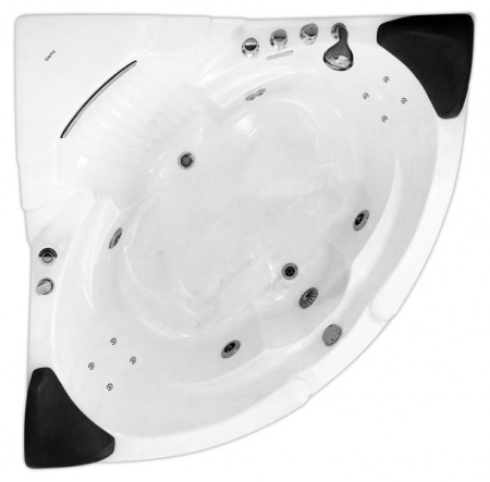 Акриловая ванна (152х152) Gemy G9082 B с гидромассажем, универсальная