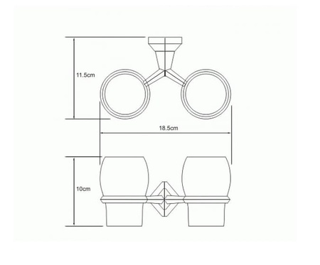 Подстаканник двойной WasserKraft Aller 1128DC