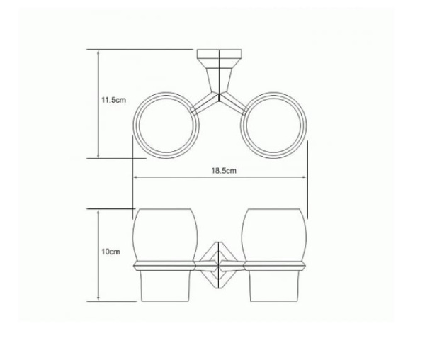 Подстаканник двойной WasserKraft Aller 1128DC