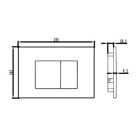 Клавиша смыва IDDIS Unifix универсальная матовый хром 030 (UNI30M0i77)