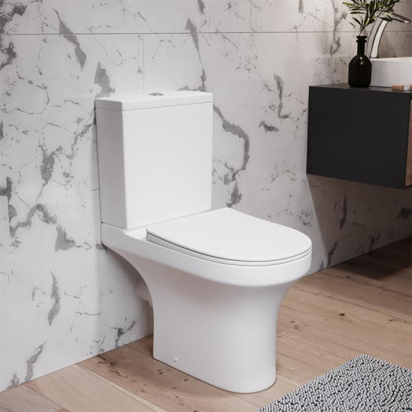 Унитаз-компакт безободковый с сиденьем микролифт Damixa Skyline DX35C8600SC