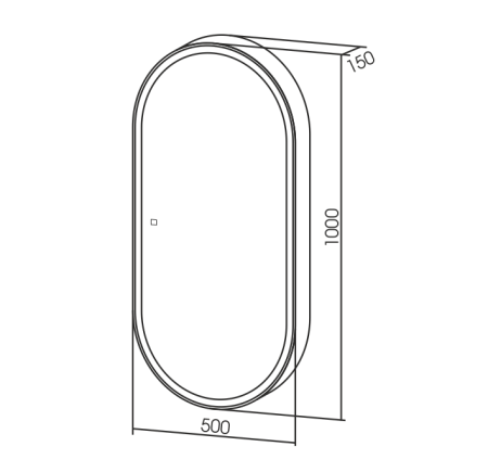 Зеркало-шкаф (50х100) Silver Mirrors Soho LED-00002515