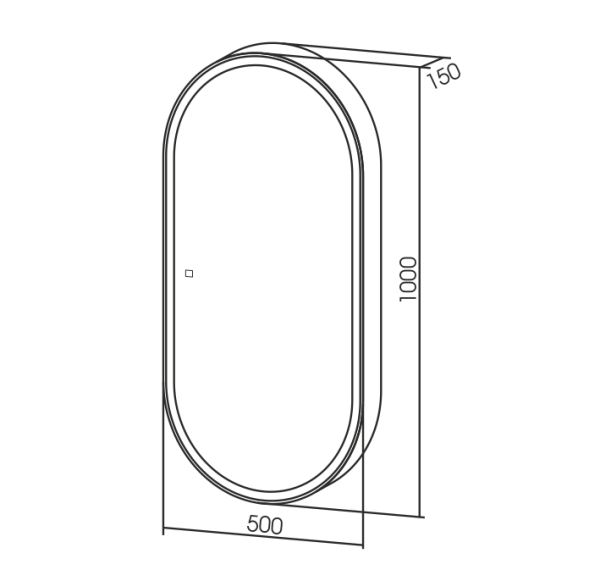 Зеркало-шкаф (50х100) Silver Mirrors Soho LED-00002515