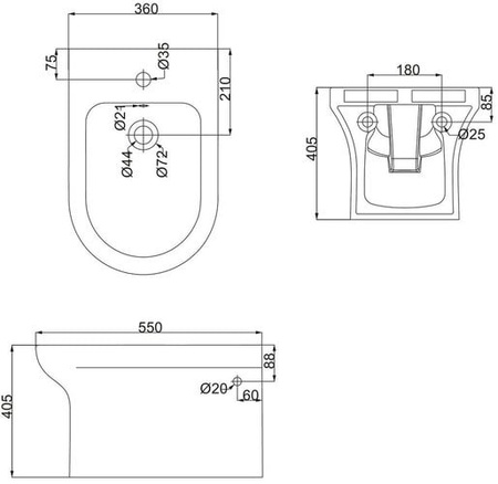 Биде подвесное BelBagno Vella-R BB520BH