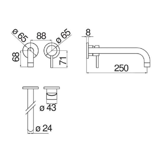 Смеситель для раковины Nobili Live LV00199/2WM