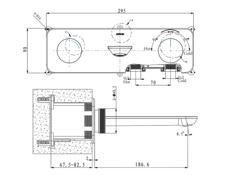 Смеситель для раковины Arrow ARM23872CP