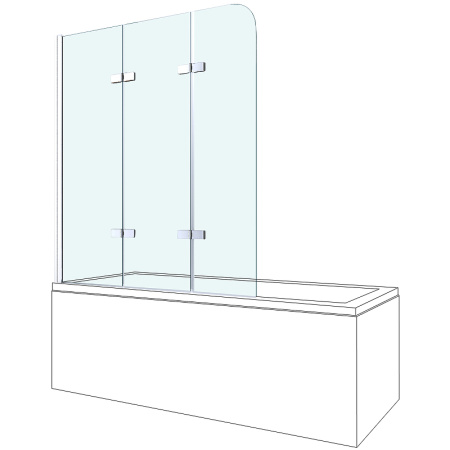 Шторка на ванну Berges Wasserhaus City 2.0 (100х140) 062014