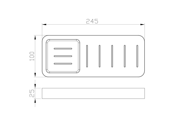 Мыльница с держателем WONZON & WOGHAND LOTTE, хром WW-8332