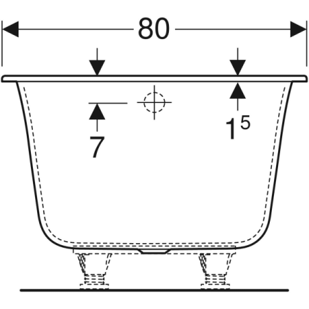 Прямоугольная ванна Geberit Soana 554.044.01.1