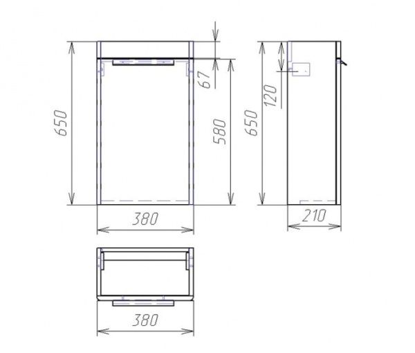 Тумба под умывальник Alvaro Banos Viento puerta 8403.0100