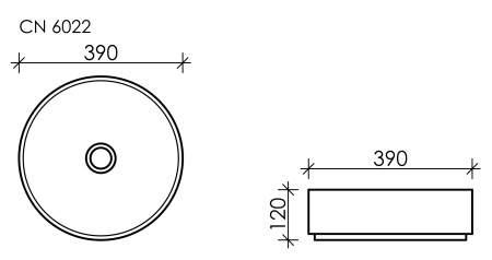Раковина накладная (39х39) Ceramica Nova ELEMENT CN6022