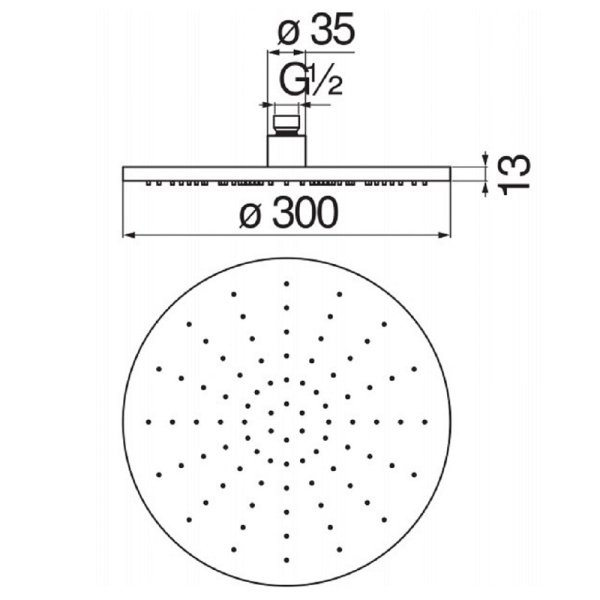 Верхний душ Nobili AD139/63CR