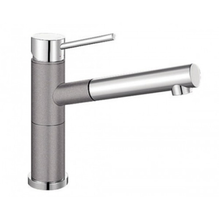 Смеситель Blanco Alta-S Compact Silgranit (аллюметалик/хром) 515326