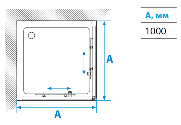 Душевой уголок (100х100) Aquaton Ritsa 1AX010SSXX000
