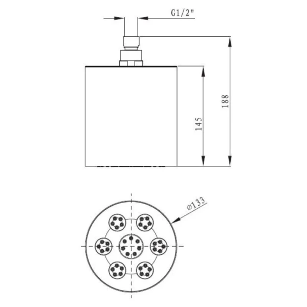 Верхний душ CEZARES CZR-SPW130-01 Верхний душ CEZARES CZR-SPW130-01