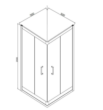 Душевой уголок Bravat Riffle BS090.2203A