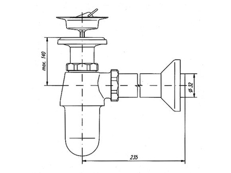 Сифон со сливным устройством MOFEM 165-0027-00