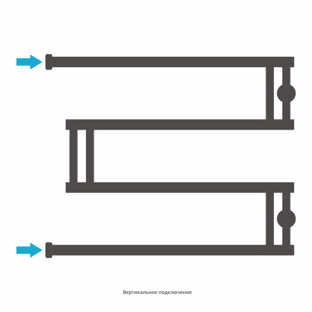 Полотенцесушитель водяной Сунержа High-Tech+ model "M" (50x65) 032-4050-5065