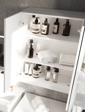 Шкаф подвесной Style Line Марелла мини 60 Люкс Plus СС-00002424 белый матовый