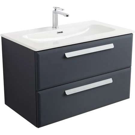 Тумба под раковину Cezares ECO-CER-N-800-2C-SO-GR-P Grafito без ручек