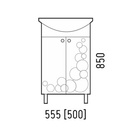 Тумба напольная Corozo Орфей 55 SD-00000360