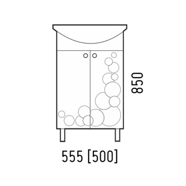 Тумба напольная Corozo Орфей 55 SD-00000360
