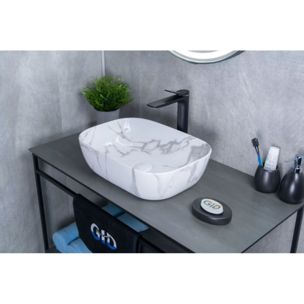 Раковина накладная (46х32,5) Gid Mnc333C