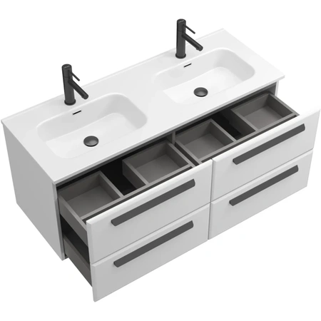 Тумба под раковину Cezares ECO-CER-N-1200-4C-SO-2-BL Bianco Lucido без ручек