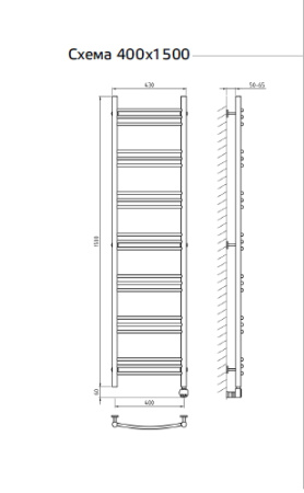 Электрический полотенцесушитель ArtofSpace ARTICO EAAO4001500BRONZERP Электрический полотенцесушитель ArtofSpace ARTICO EAAO4001500BRONZERP