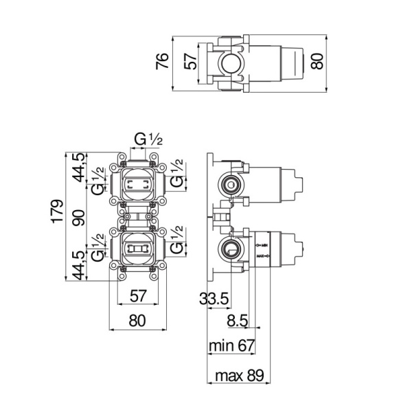 Скрытая часть Nobili Rubinetterie WE81103 Скрытая часть Nobili Rubinetterie WE81103