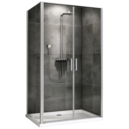 Душевой уголок (100х80) ABBER Sonnenstrand AG04100C-S80 хром
