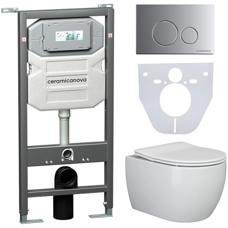 Комплект унитаза с инсталляцией Ceramicanova Play CN3001_1001M_1000