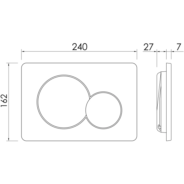 Клавиша смыва Ceramicanova Balance Square CN12-003BN брашированный никель