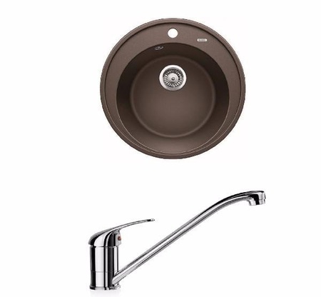 Комплект Blanco RIONA 45 (кофе) + DARAS (хром) 521401D1