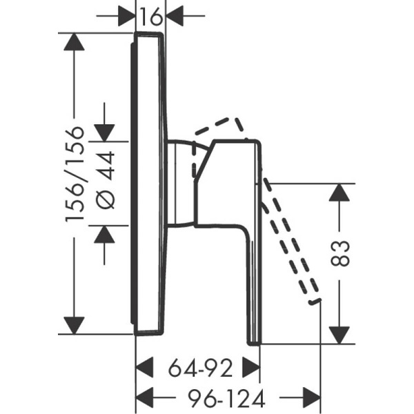 Смеситель для душа Vernis Shape Hansgrohe 71668000