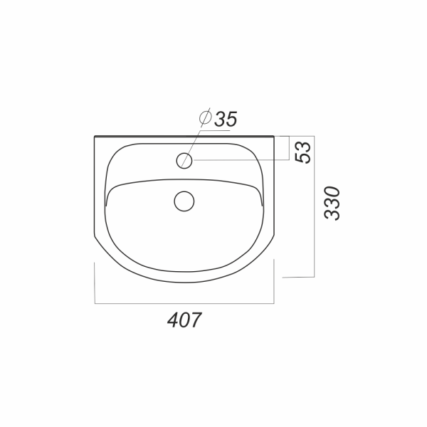 Раковина встраиваемая Onika Манго 40 MNG40SAWB01