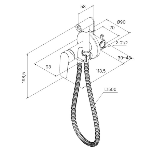 Гигиенический душ Milardo Rora (RORWTR0M08) Гигиенический душ Milardo Rora (RORWTR0M08)
