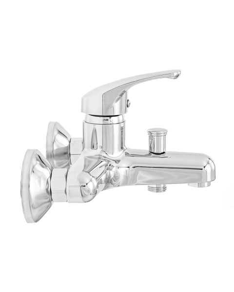 Смеситель для ванны однорычажный полимерный OneLife P01-100cr  хром