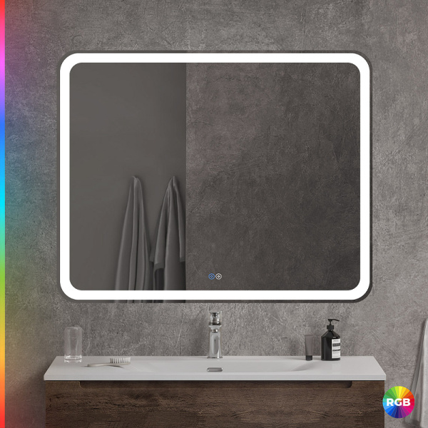 Зеркало c RGB подсветкой (100х80) Cezares CZR-SPC-MC-1000-800-RGB-TCH