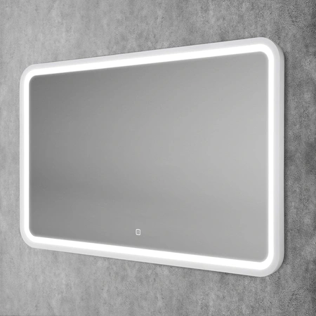Зеркало с подсветкой Art&Max GENOVA AM-Gen-1200-800-DS-F-White сенсорным выключателем