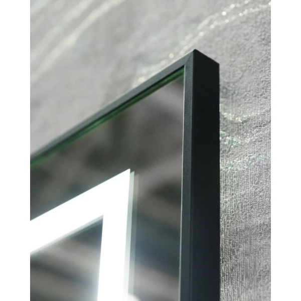 Зеркало (80х80) BelBagno Kraft SPC-KRAFT-800-800-LED-TCH-WARM-NERO с подсветкой