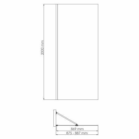 Душевая перегородка (90х200) WasserKRAFT Aisch 55W39