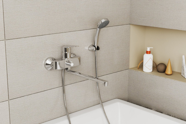 Смеситель для ванны с длинным поворотным изливом RUSH Balearic BA3935-51 Смеситель для ванны с длинным поворотным изливом RUSH Balearic BA3935-51