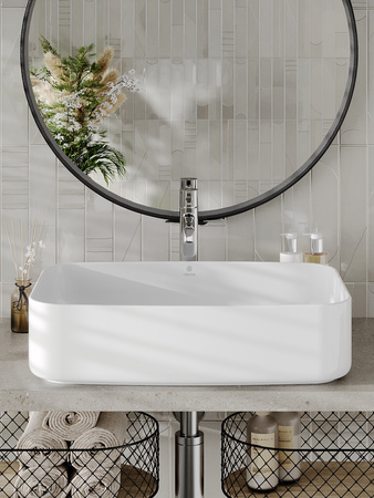 Раковина накладная (60х37,5) Orange  B07-600W белый глянец